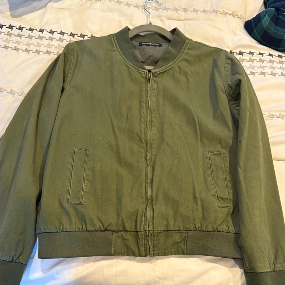 Brandy Melville olive green bomber style jacket